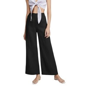 Faithfull‎ The Brand Scelsi Linen Pants US 6 Black High Rise